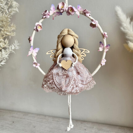 Anioł stróż dla dziewczynki, aniołek na chrzest i roczek