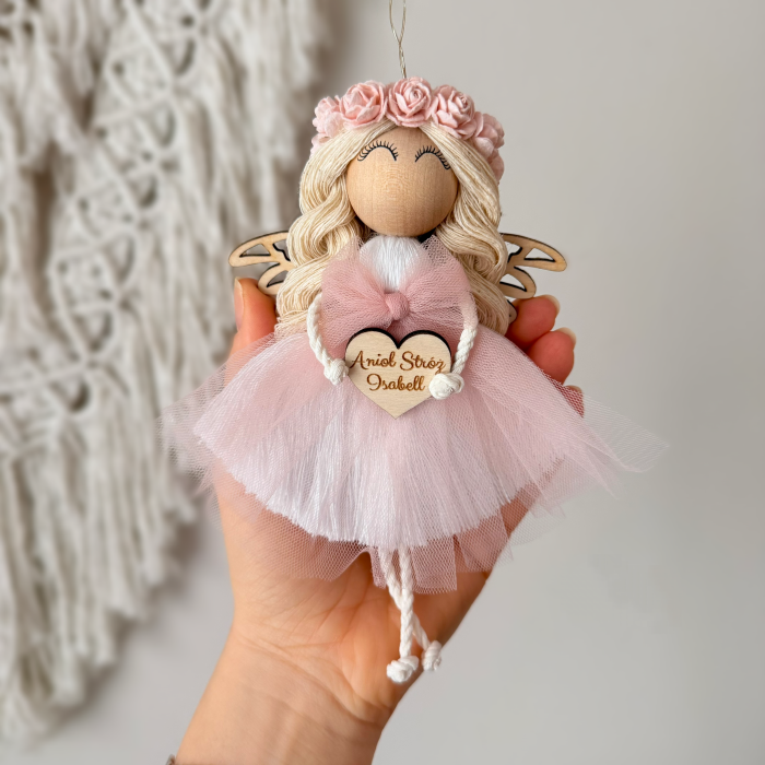 aniołek makrama zawieszka brelok (2)