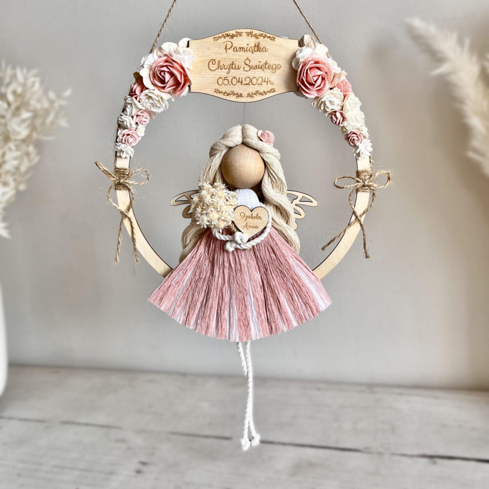 anioł stróż na roczek kolorowy 1