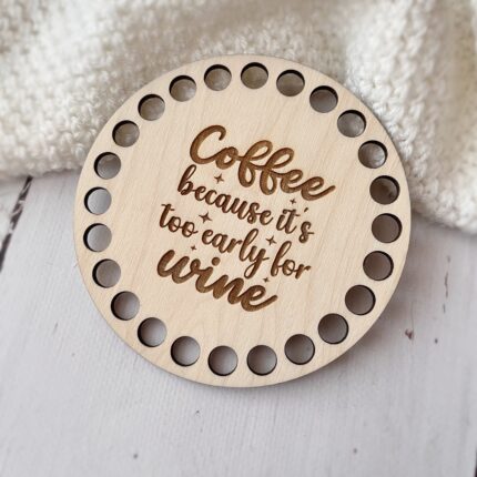 Podkładka pod kubek, baza drewniana COFFEE