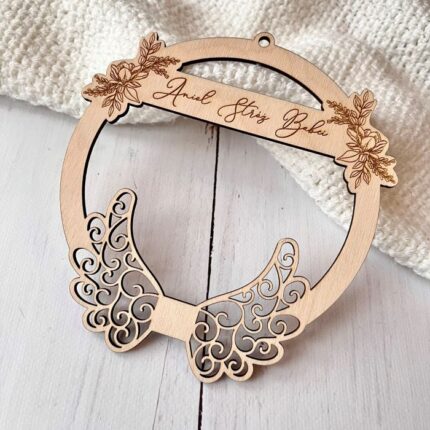 Obręcz ze skrzydełkami, baza do anioła, TWÓJ GRAWER wzór1