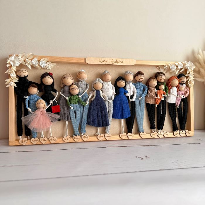 duża ramka z rodzinką makrama (7)